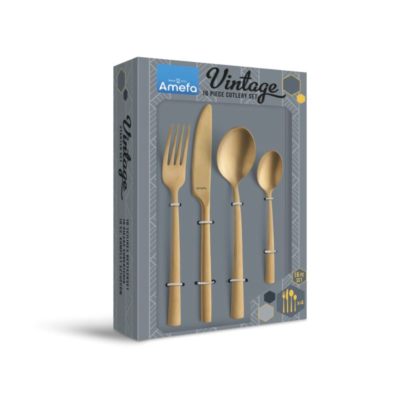 Coffret vintage 16 pièces Champagne