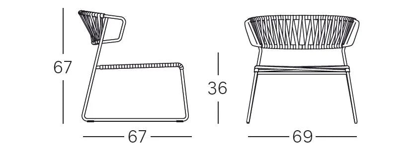 Fauteuil extérieur Lisa